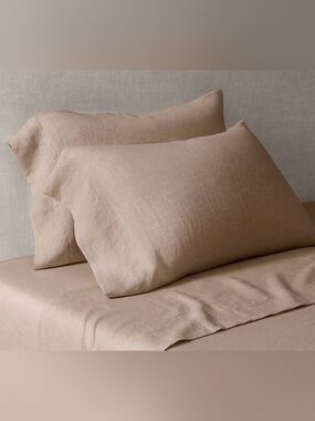 Restoration Hardware RH * KING* Italian Heritage Linen Sheet Set * Latte